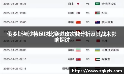 俄罗斯与沙特足球比赛进攻次数分析及其战术影响探讨